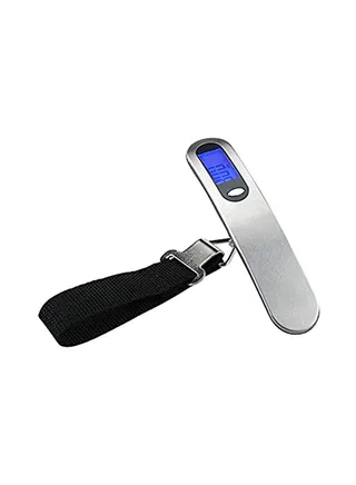 Portable Digital Luggage Scale Silver 