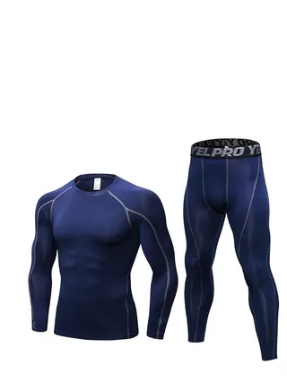 Quick Dry Sportswear Set NaveBlue/Grey 