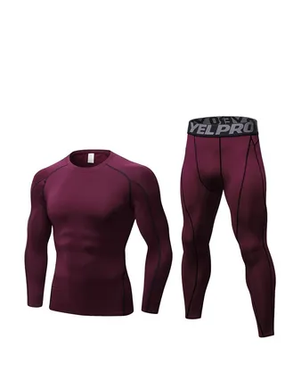 Quick Dry Sportswear Set Red/Black 