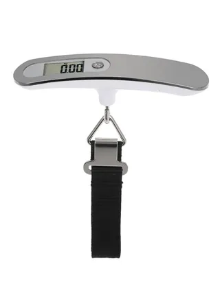 Portable Digital Luggage Scale Black/Silver/White 