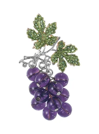 Cute Grape Shaped Brooch 