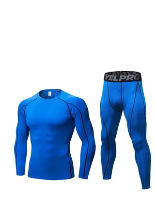 Quick Dry Sportswear Set Blue/Black 