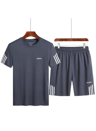 New Short Sleeved Long Pants Casual Sports Set 