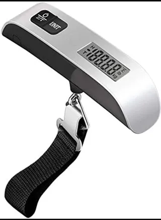 Mini Luggage Electronic Scale Thermometer 50kg Capacity Hanging Digital Weighing machine 