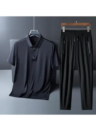 New Casual Thin Ice Silk Two-Piece Set 