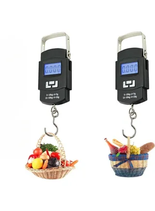Portable Lightweight Digital Hanging fishing Scale with Measure Led Light Measuring Tool Electronic Hanging Scale for Home Use Outdoor Travel 
