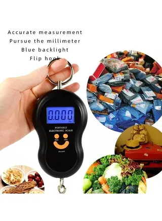 1PC Portable Electronic Scale with Backlight for Vegetable Shopping Hook Electronic Scale Weight 50KG 