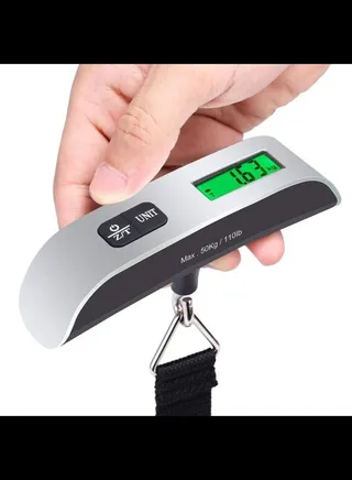 Luggage Digital Scale with Padlock, Portable Handheld Baggage Scale with Hook and Small Lock 