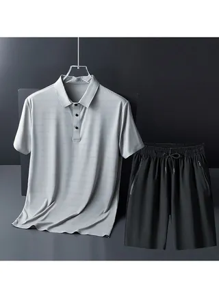 New Casual Thin Ice Silk Two-Piece Set 