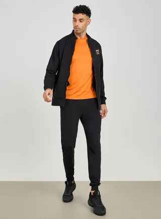 Placement Print Terry Relaxed Fit Zip Through Tracksuit
