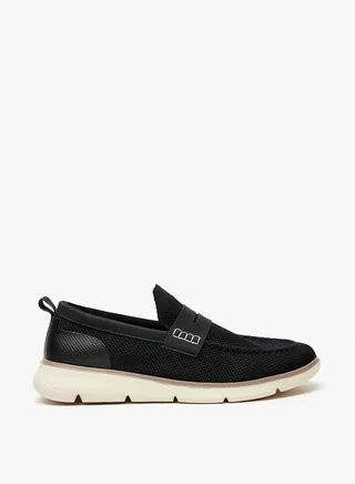 Men's Textured Slip-On Loafers 