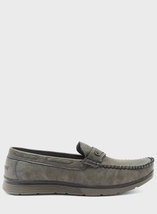 Casual Saddle Detail Loafers