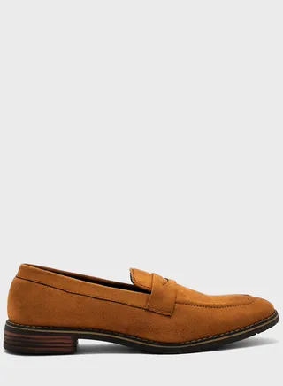 Faux Suede Casual Slip Ons