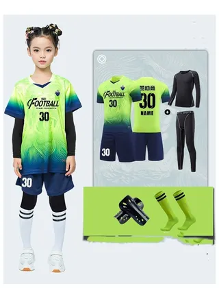 Children's High Elasticity Tight Fitting Clothing Sports Fitness Set Quick Drying Training Suit 