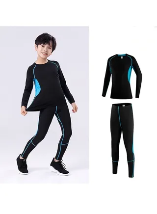 Children's High Elasticity Tight Fitting Clothing Sports Fitness Set Quick Drying Training Suit 