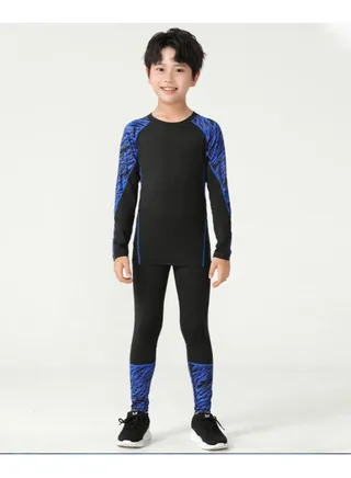 Children's High Elasticity Tight Fitting Clothing Sports Fitness Set Quick Drying Training Suit 