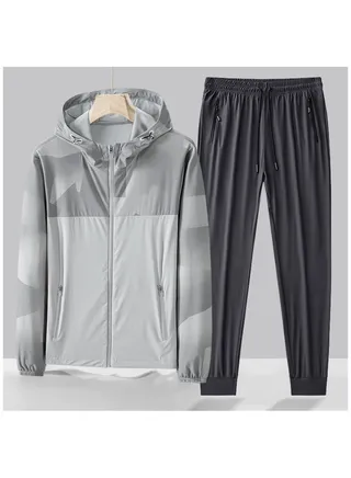 Loose Fitting Ice Silk Pants Quick Drying Sports Set 