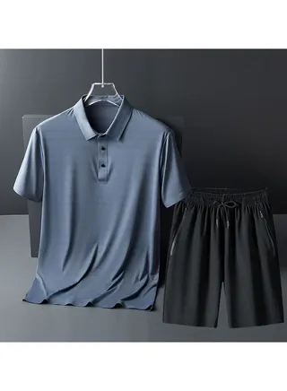 New Casual Thin Ice Silk Two-Piece Set 