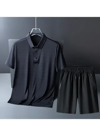 New Casual Thin Ice Silk Two-Piece Set 