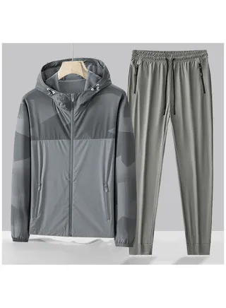 Loose Fitting Ice Silk Pants Quick Drying Sports Set 