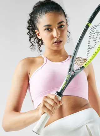 Cutout Back Detail Sports Bra