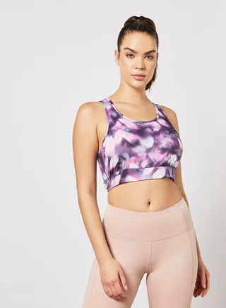 Stylish Printed Sports Bra Multicolour 