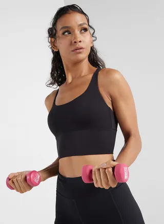 Strappy Back Cutout Sports Bra