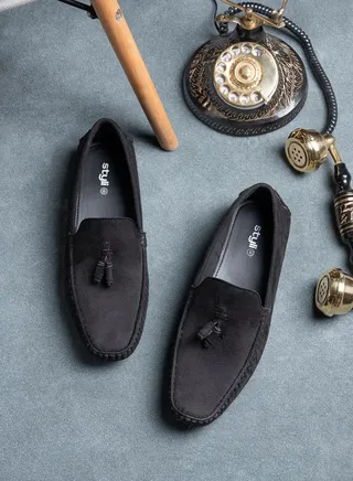 Faux Suede Tassel Loafers