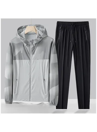Loose Fitting Ice Silk Pants Quick Drying Sports Set 