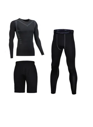 Morning Running Training Sports Tights Fitness Suit Men's Sports Set 