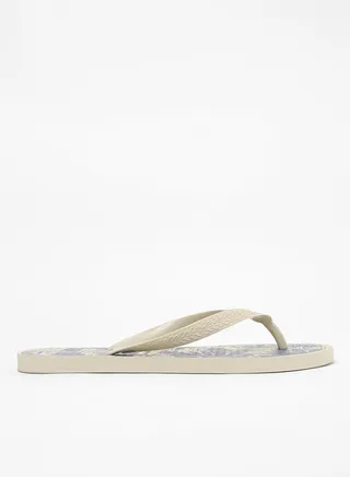 Calcito Printed Slip On Slipper Beige/Blue 