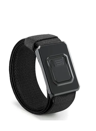 Nylon Tactical Men Belt, Work Belts for Men, Adjustable, No Metal Buckle, for Men Military Hiking Riggers Belt with Heavy Duty Quick Release Buckle, Suitable for Work and Travel 