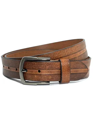 Classic Milano Genuine Leather Belt Men Casual Belt for men Mens belt 40MM 14904 (Tan) by Milano Leather 