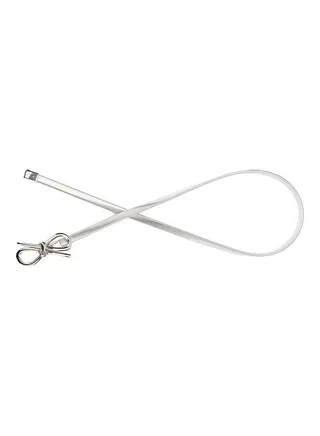 Front Stretch Skinny Elastic Belt Silver 