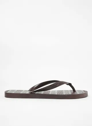 Kazak Printed Slip On Slipper Coffee/Black 