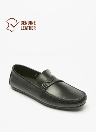 Men Panelled Slip On Moccasins