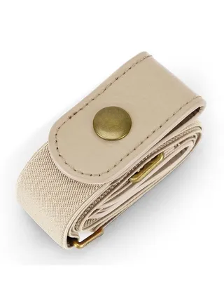 No Buckle Stretch Women Belt For Jeans Pants Elastic Buckle Free Invisible Belts For Women Or Men (Beige Fit Pants Size 2236 Inches) 