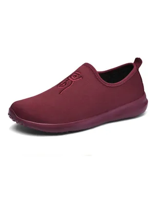 Solid Slip-On Shoes Red 