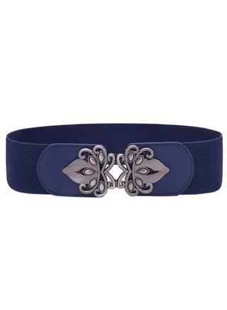 Womens Vintage Wide Elastic Stretch Waist Belt Retro Cinch Belt 