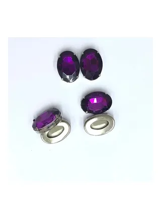 6-Piece Oval Shaped Glass Crystal 