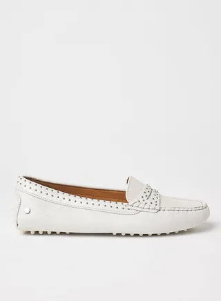 Genuine Leather Drivers Silver 