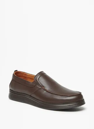Men Solid Slip-On Loafers 