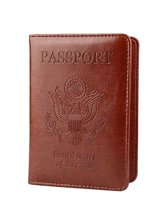 Trendy Versatile Light Weight Passport Holder Brown 