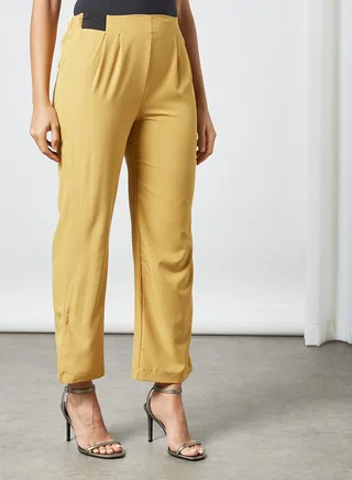 4-Way Stretch Modest Pants Yellow 