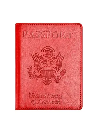 Travel Passport ID Card Wallet Holder Cover RFID Blocking Leather Purse Case USA 