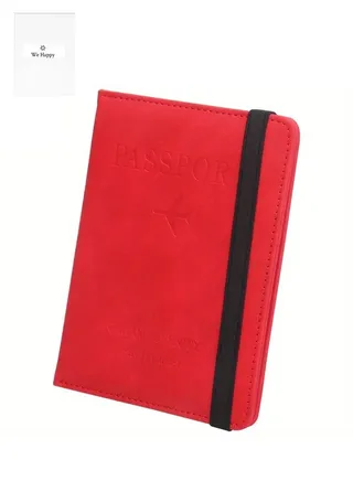 Passport Holder Travel Wallet Slim Ticket and Documents Cover with RFID Blocking and SIM Card Slots 