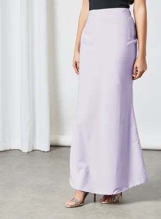 Modest Mermaid Cut Long Skirt Lilac 