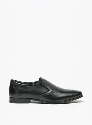 Mens Textured Slip-On Loafers
