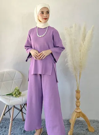 Women's Solid Color Split Set 