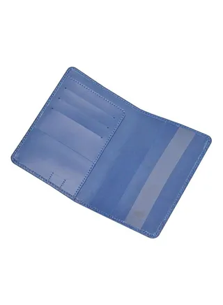 PU Passport Cover Blue 